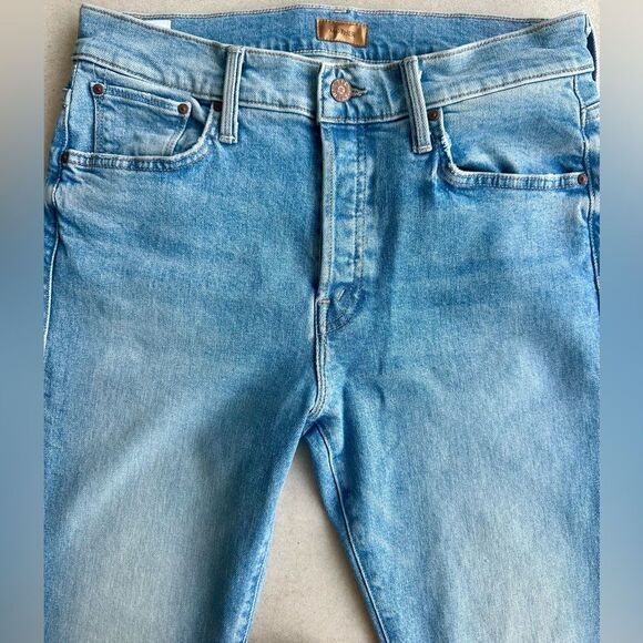 MOTHER The Scrapper High Rise Ankle Straight Jeans in Camera Obscura Size 26 - Picture 2 of 10